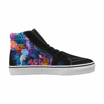 WOMEN'S Fish Scale Coral High Top Canvas Aesthetic Sneakers