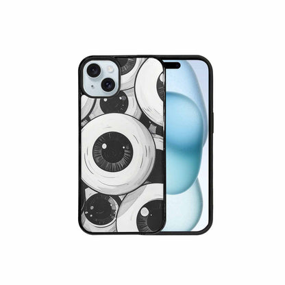 iPhone 15 Plus Case — Googly Cartoon Eyeballs, Custom Made Phone Cover