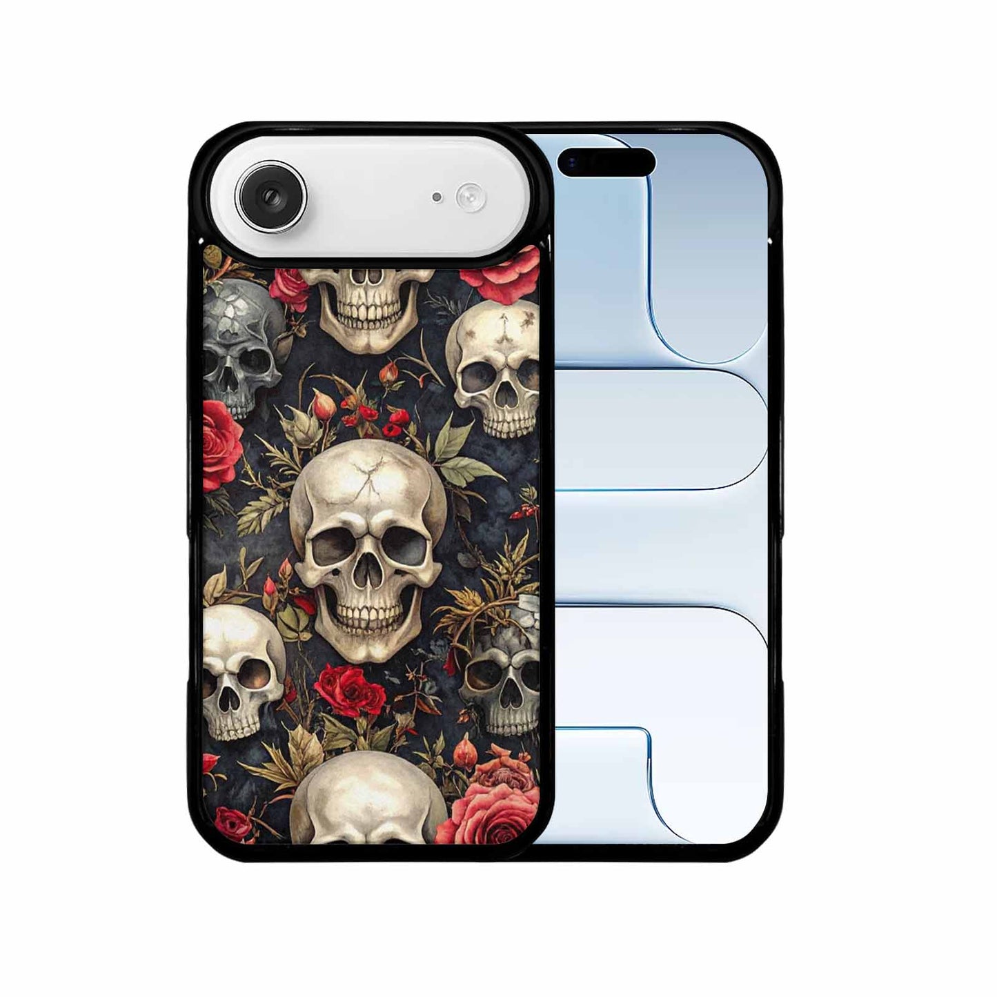 iPhone 17 Air Case — Skulls Roses And Skulls Small Gothic, Customized Protective Case
