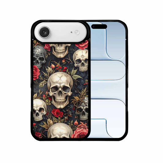 iPhone 17 Air Case — Skulls Roses And Skulls Small Gothic, Customized Protective Case