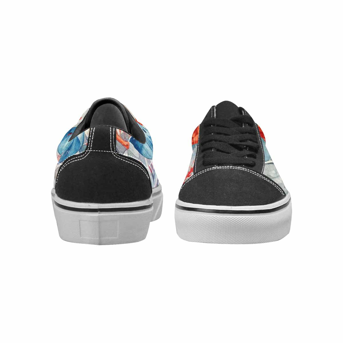 WOMEN'S Fish Scale Coral Canvas Lace-Up Vibrant Chaos Sneakers