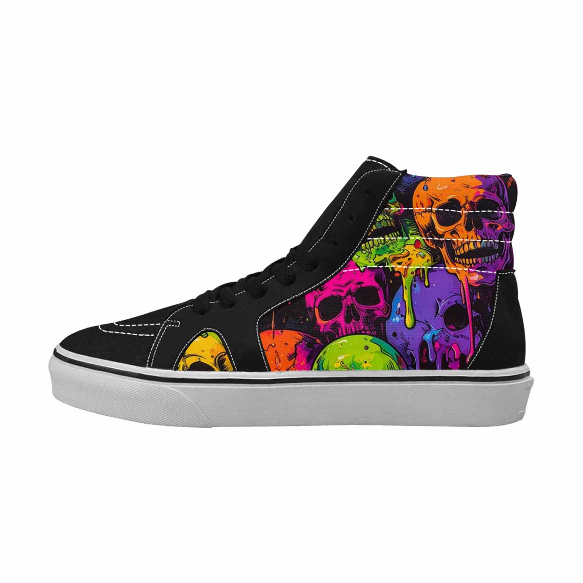 MEN'S Vibrant Camo 1000 S High Top Canvas Melting Art Custom Sneakers