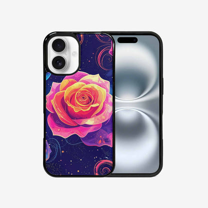 iPhone 16 Case — Rose Galaxy Art Seamless Pattern Vibrant, Custom Art Phone Cover