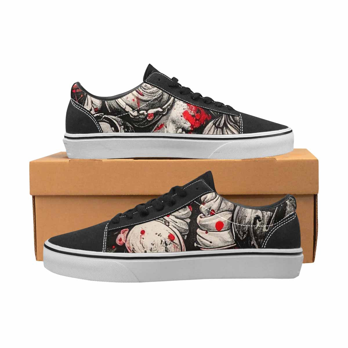 WOMEN'S Ice Cream Motif Lace-Up Canvas Aesthetic Shoes