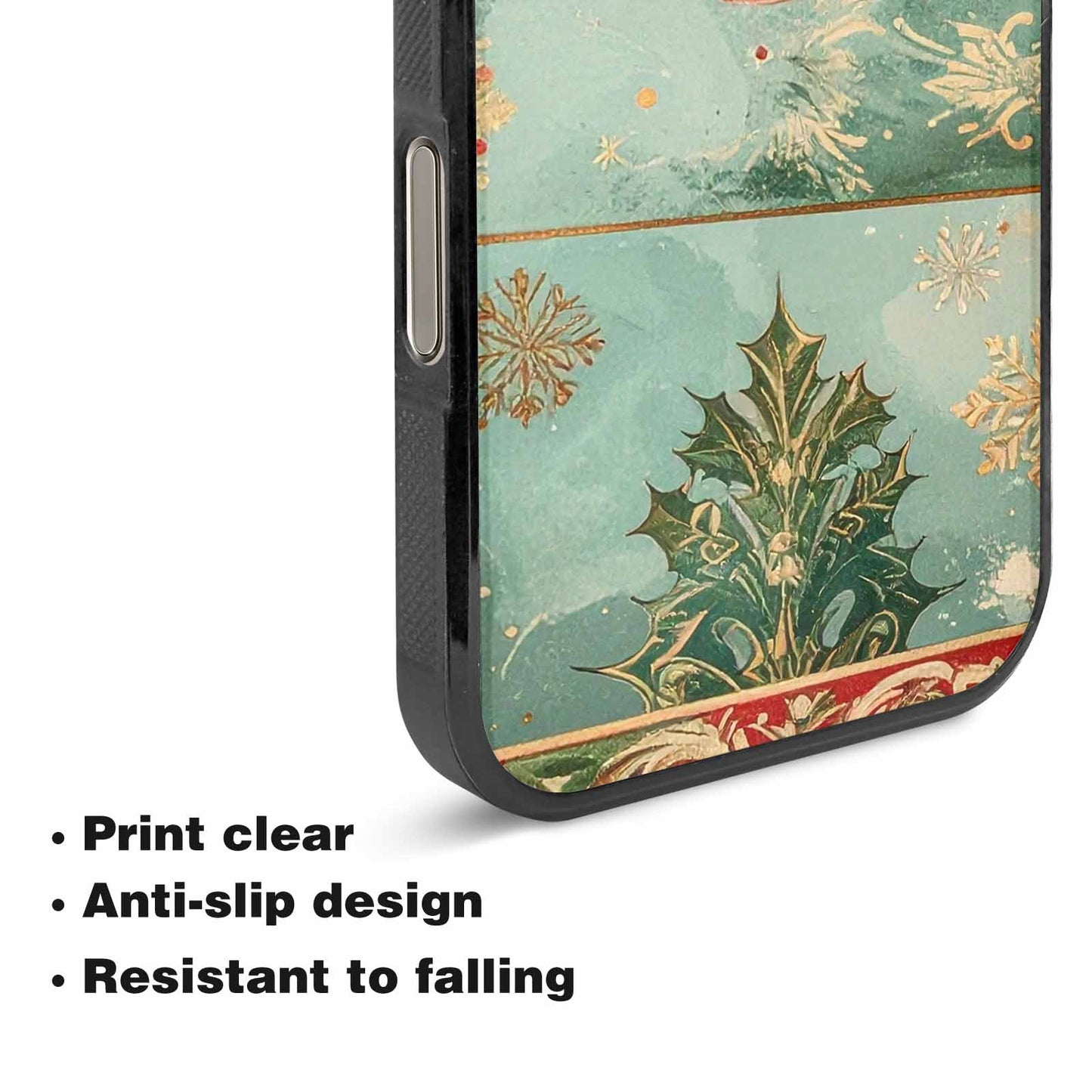 iPhone 16 Pro Case — Christmas Wrapping Paper Pattern Art Wallpaper, Custom Designed Case Cover