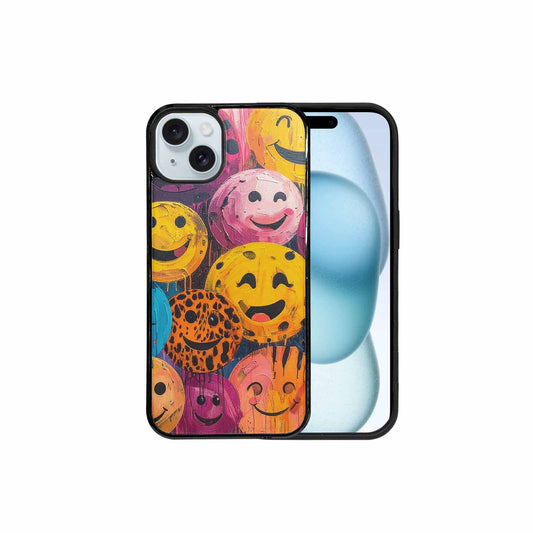 iPhone 15 Plus Case — Smiley Faces Animal Printsmile, Custom Print Case Cover