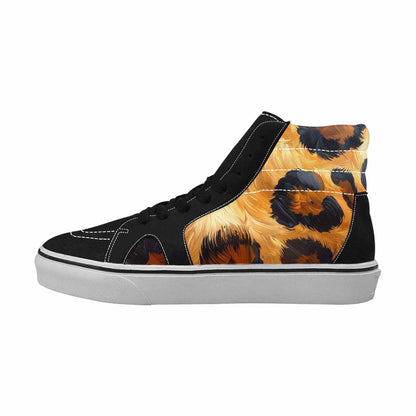 MEN'S Leopard Soft Airbrush Gradient High Top Canvas Aesthetic Shoes