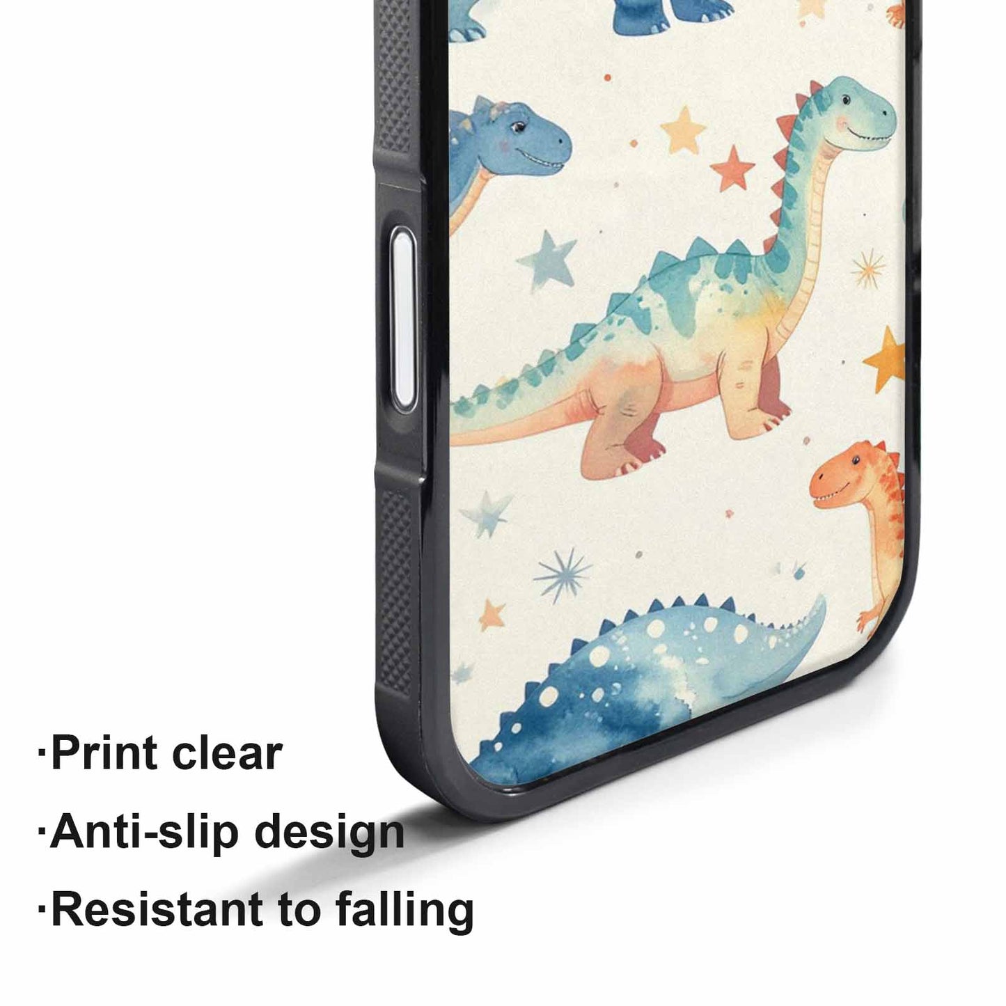 iPhone 17 Pro Case — Retro Dinosaurs Star Burst Galaxy Space, Custom Phone Case