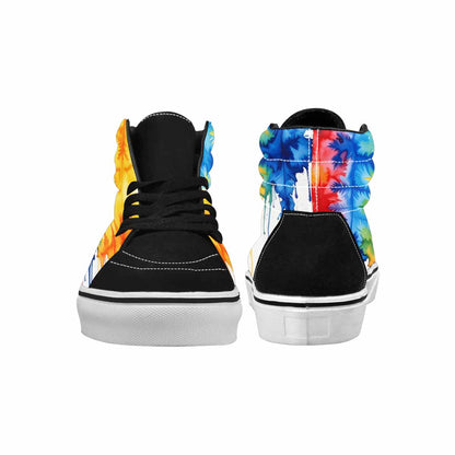 WOMEN'S Tie Dye Drip High Top Canvas Cottagecore Sneakers