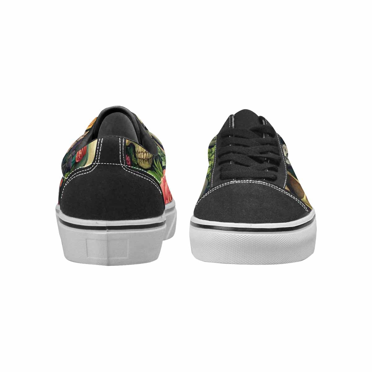 WOMEN'S Skulls  Botanical Skulls Lace-Up Canvas Aesthetic Custom Shoes