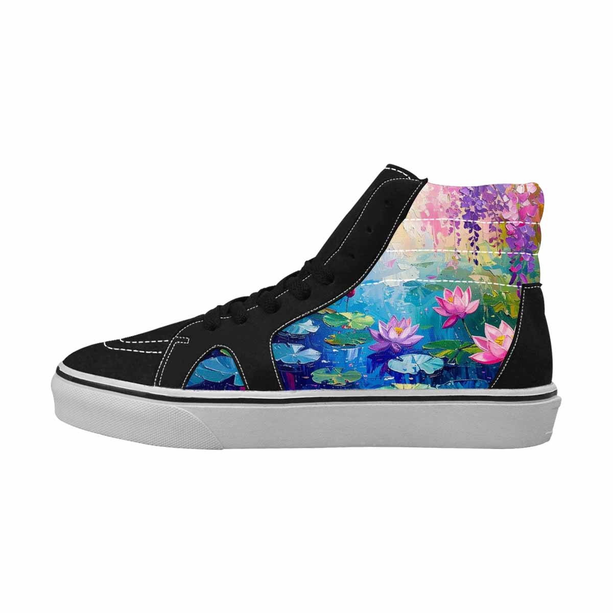 MEN'S Full Color Vibrant Monet High Top Canvas Vivid Custom Sneakers