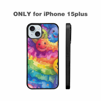 iPhone 15 Plus Case — Smiley Facessmiley Faces Tie D 2b9, Customized Protective Case