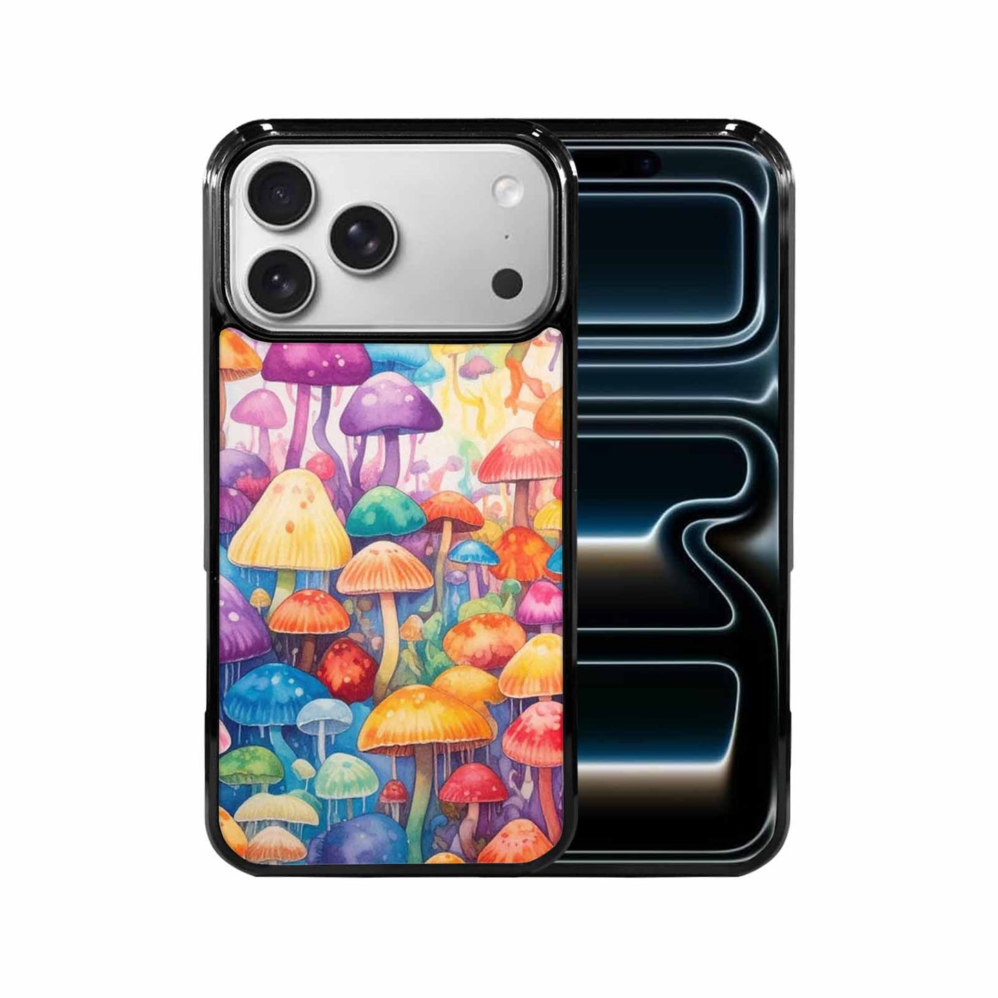iPhone 17 Pro Max Case — Mushrooms Tie Dyemushrooms Pat Tie Dye, Custom Made Phone Cover