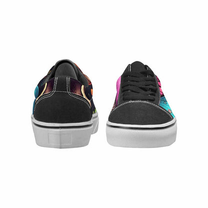 WOMEN'S Mushroom Skull Canvas Lace-Up Wallpaper Art Sneakers