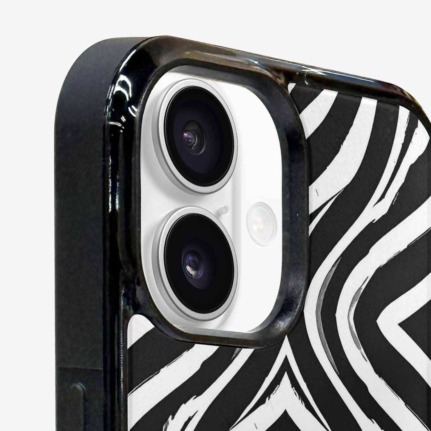 iPhone 16 Case — Classic Zebra Print Custom, Unique Phone Case Design