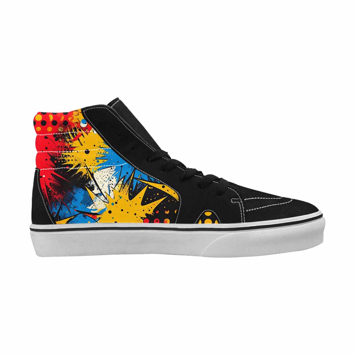 WOMEN'S Comic Book Halftone High Top Canvas Dreamcore Custom Sneakers