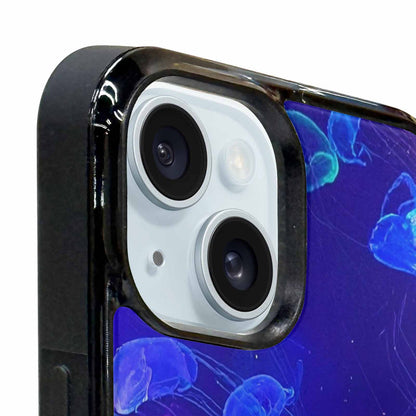 iPhone 15 Plus Case — Jellyfish Glow Jellyfish Glow Pattern Hundreds, Custom Designed Case Cover