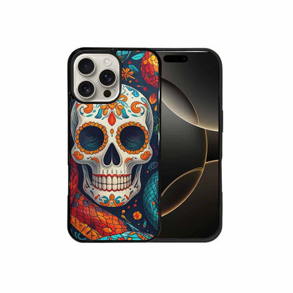 iPhone 16 Pro Max Case — Snake Skulls Print Alt Custom, Custom Art Phone Cover