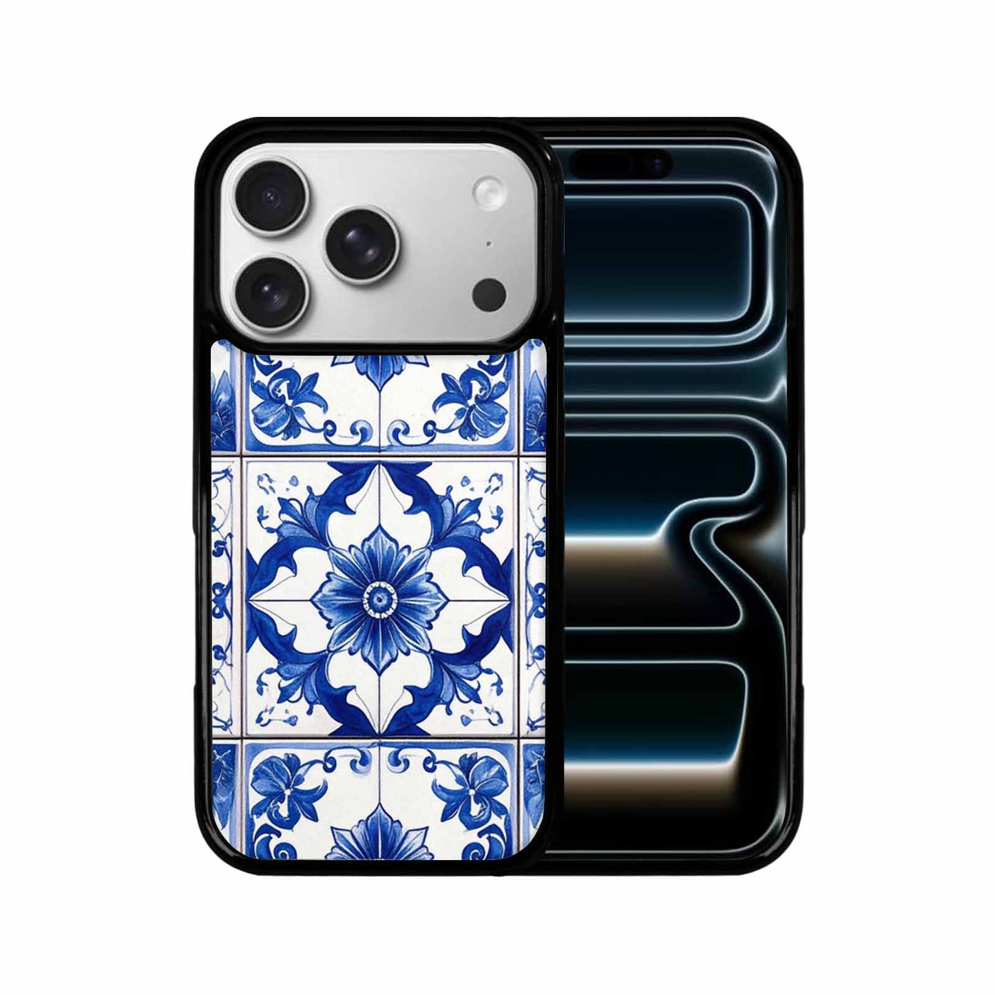 iPhone 17 Pro Case — Mexican Talavera Tile Pattern Floral, Custom Print Case Cover