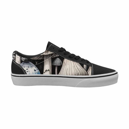 WOMEN'S Mushrooms (general) Lace-Up Canvas Dark Academia Custom Sneakers