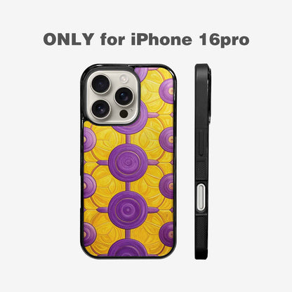 iPhone 16 Pro Case — Intersex Flag Color Theme Small Rainbow, Custom Print Case Cover