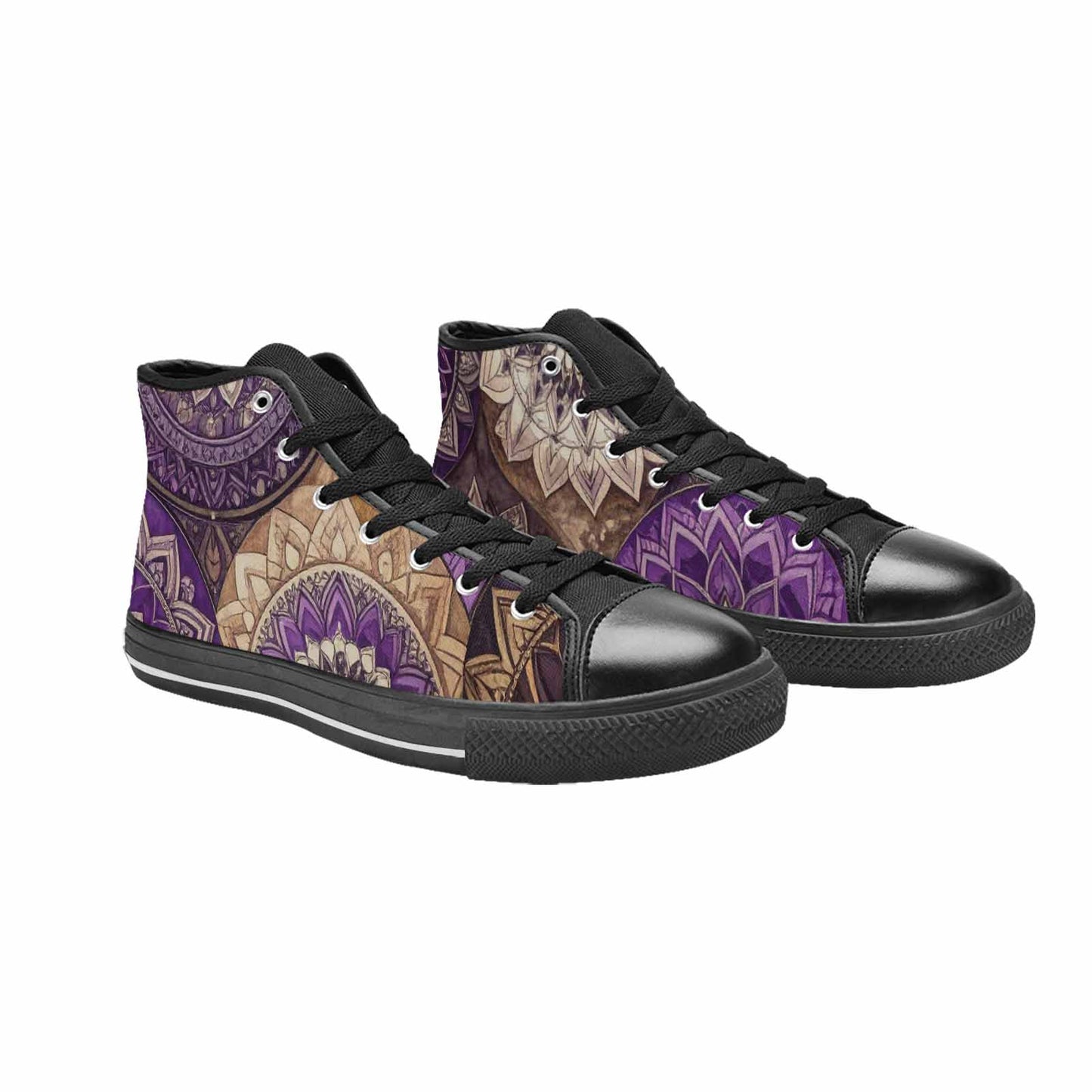 MEN'S Mandala High Top Canvas Cottagecore Custom Shoes