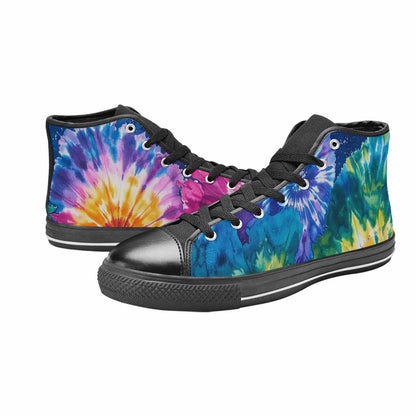 WOMEN'S Tie Dye Mixed Style High Top Canvas Dark Academia Custom Shoes