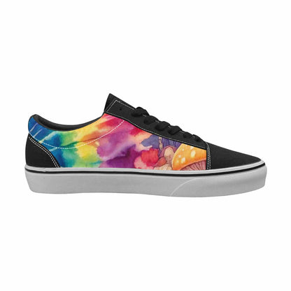 WOMEN'S Mushrooms  Tie Dye Lace-Up Canvas Wallpaper Art Sneakers