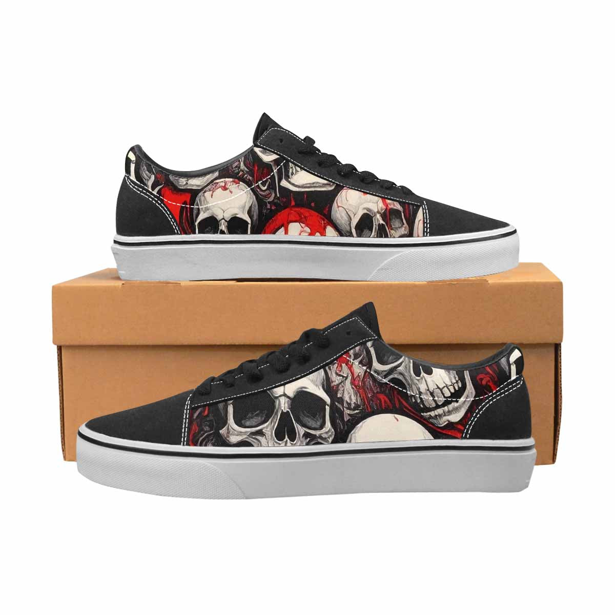 WOMEN'S Skulls (general) Lace-Up Canvas Y2K Shoes