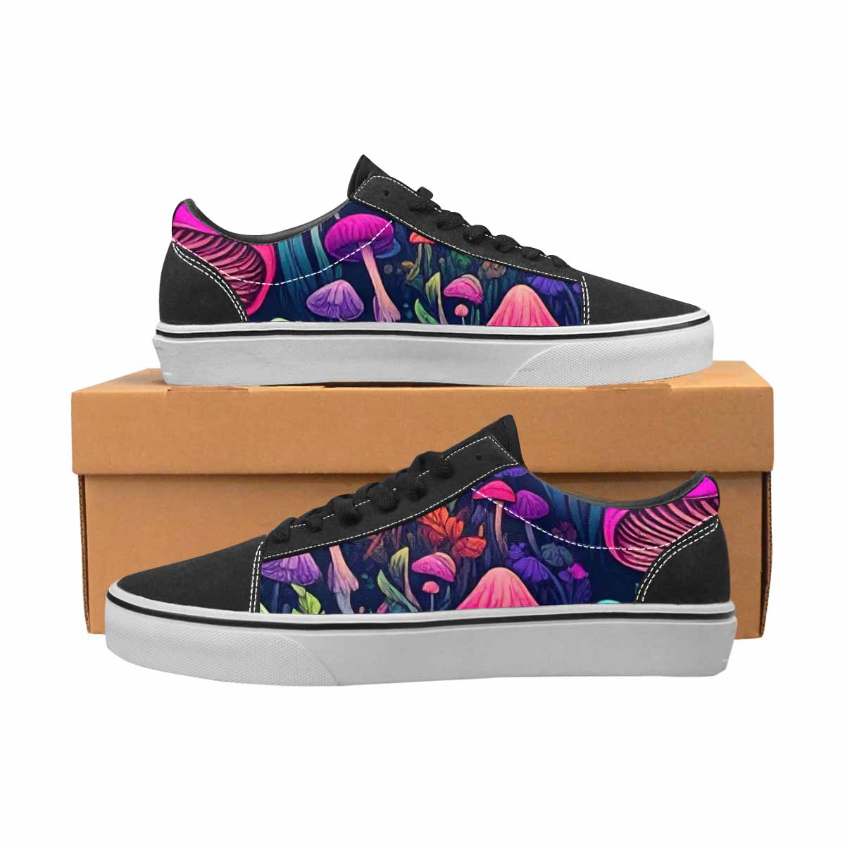 WOMEN'S Psychedelic Mushroom Canvas Lace-Up Dark Academia Shoes