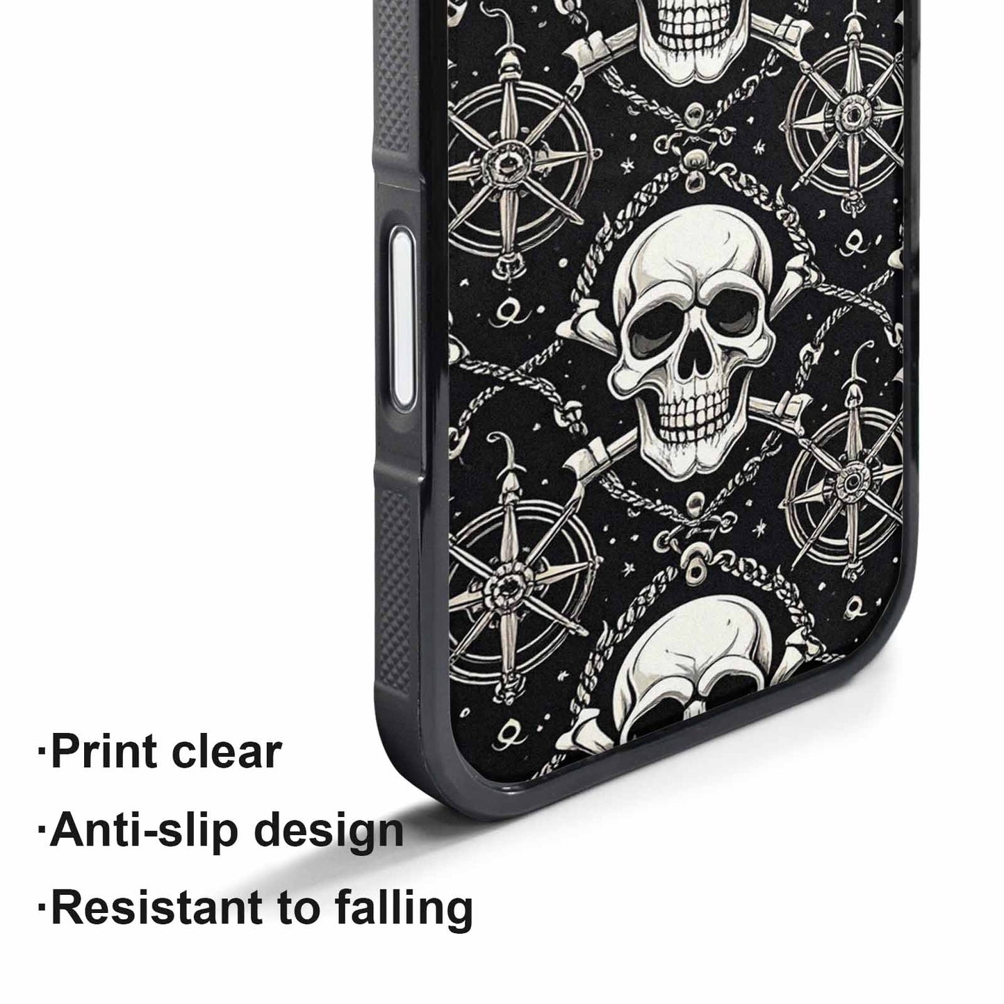 iPhone 17 Pro Max Case — Skull And Crossbones Pirate Gothic Skulls, Custom Made Phone Cover