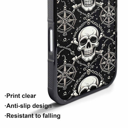 iPhone 17 Pro Max Case — Skull And Crossbones Pirate Gothic Skulls, Custom Made Phone Cover