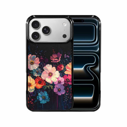 iPhone 17 Pro Max Case — Shadowy Glitch Floral Pattern Floral, Customized Protective Case