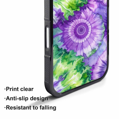 iPhone 17 Air Case — Tie Dye Purple Green Blended Tie, Personalized Phone Case