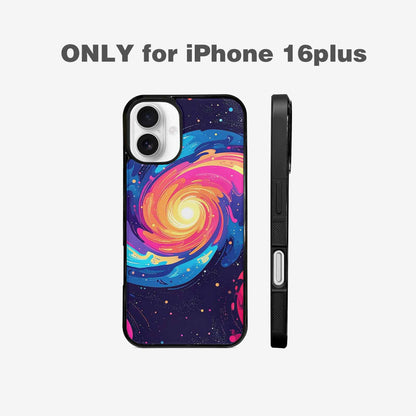 iPhone 16 Plus Case — Love Wins Galaxy Seamless Pattern Vibrant, Customized Protective Case