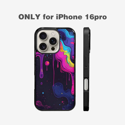 iPhone 16 Pro Case — Rick And Morty Style Art Dripping, Custom Print Case Cover