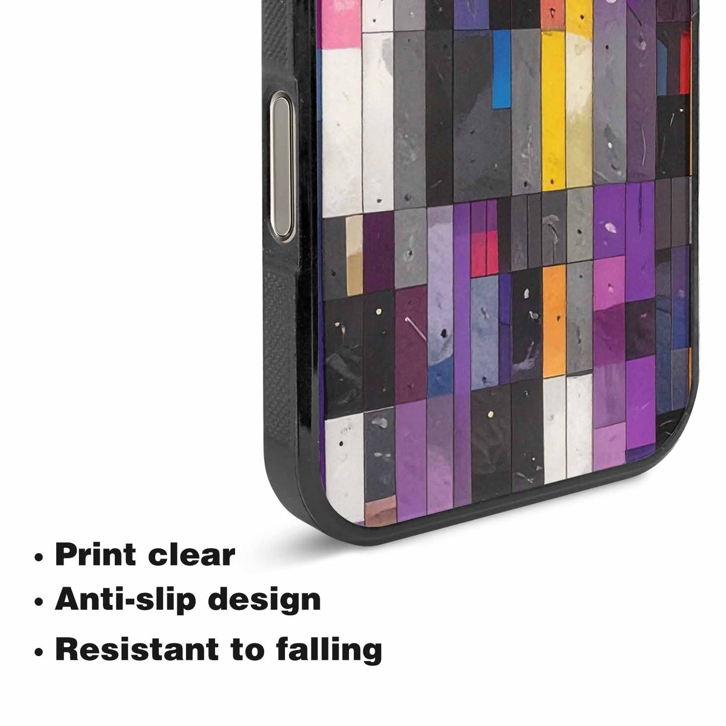 iPhone 16 Pro Case — Asexual Flag Color Theme Small Rainbow, Custom Art Phone Cover