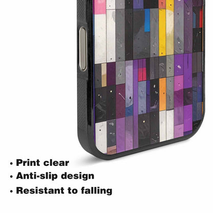 iPhone 16 Pro Case — Asexual Flag Color Theme Small Rainbow, Custom Art Phone Cover