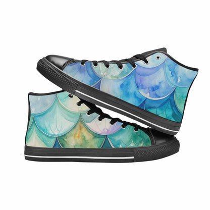 WOMEN'S Mermaid Scale High Top Canvas Dreamcore Shoes