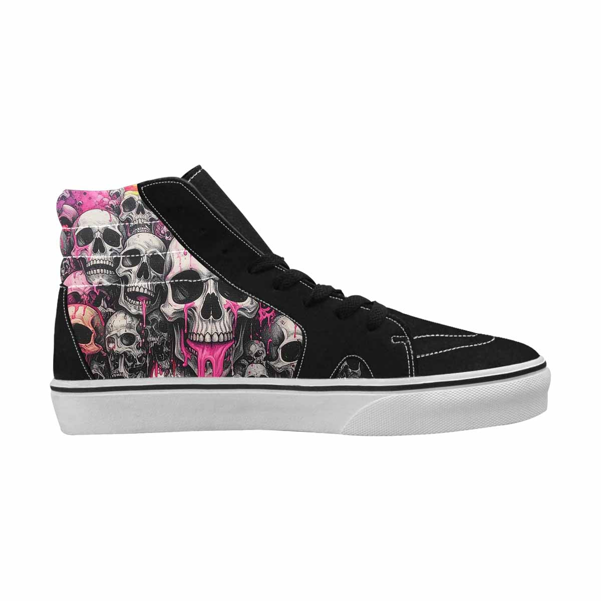MEN'S Rainbow From Skull S High Top Canvas Vibrant Chaos Sneakers