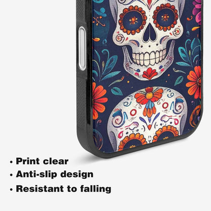 iPhone 16 Case — Day Dead Sugar Skull Art 100s, Custom Art Phone Cover