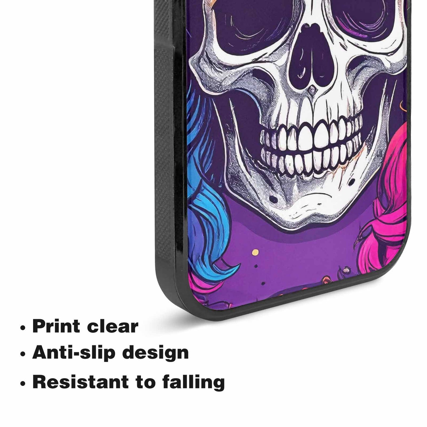 iPhone 15 Plus Case — Pride Flag Skulls Seamless Pattern Vibrant, Custom Designed Case Cover