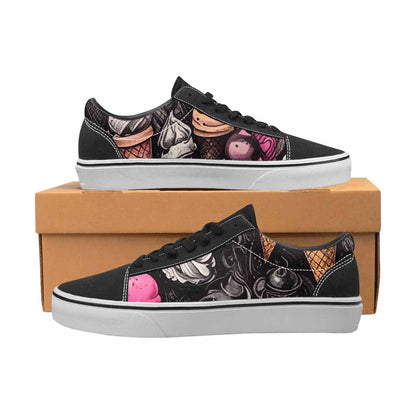 WOMEN'S Ice Cream Motif Lace-Up Canvas Grunge Shoes