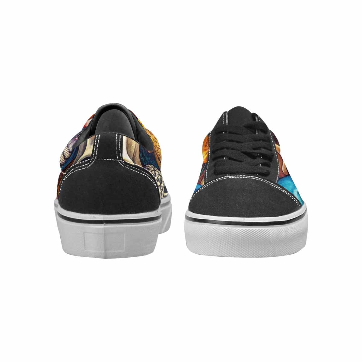 WOMEN'S Skulls  Animal Print Lace-Up Canvas Y2K Shoes