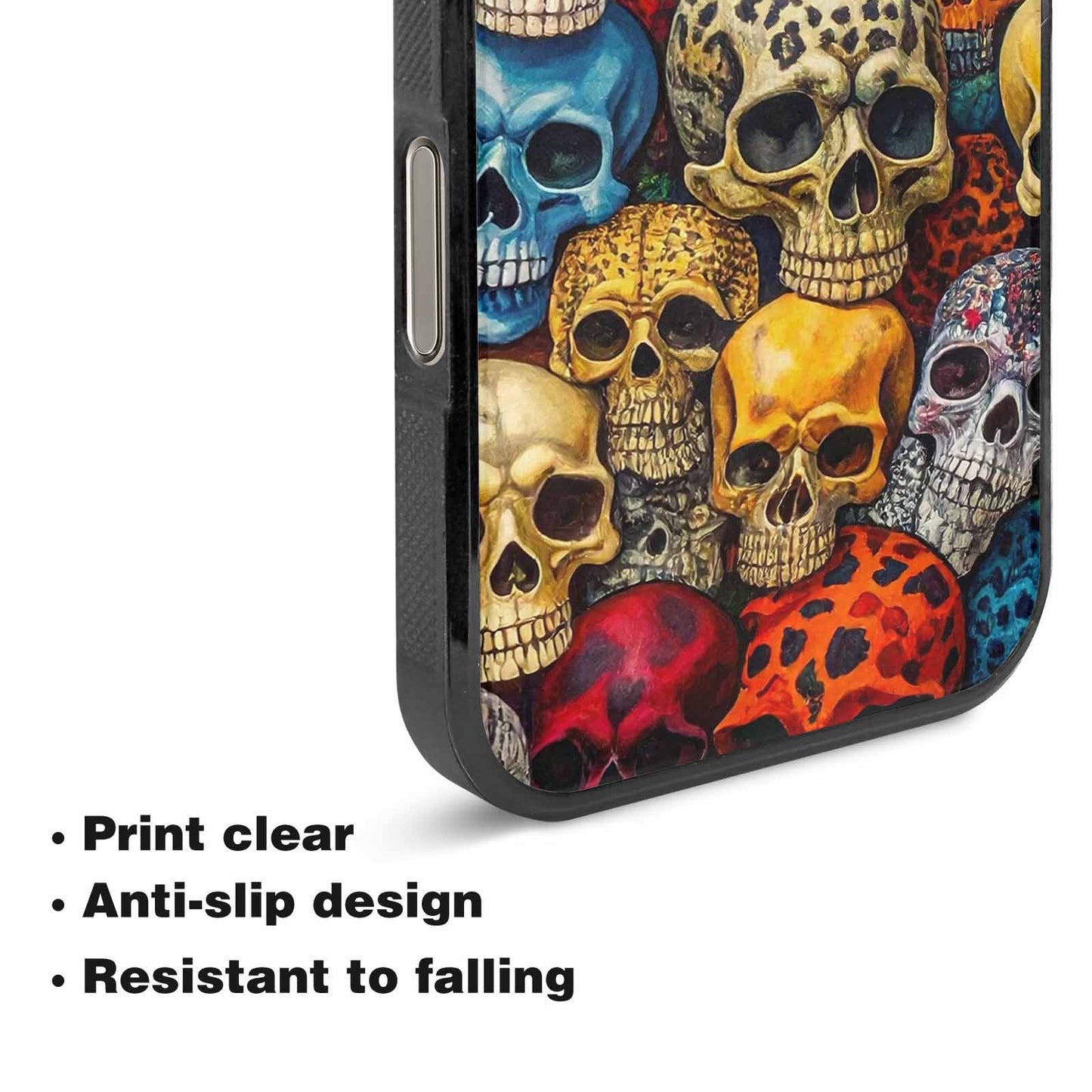 iPhone 16 Pro Case — Skulls Animal Printskulls Patt Ddn, Custom Art Phone Cover