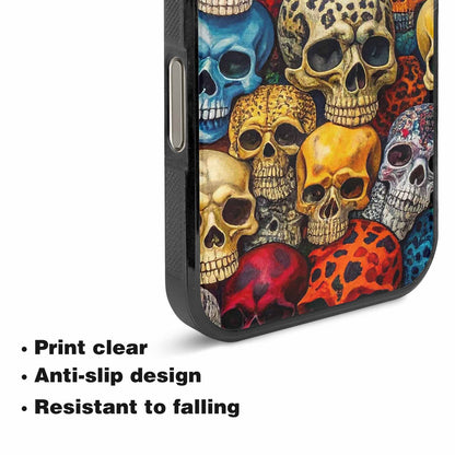 iPhone 16 Pro Case — Skulls Animal Printskulls Patt Ddn, Custom Art Phone Cover
