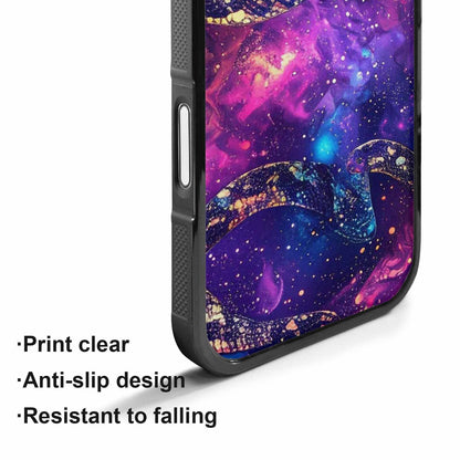 iPhone 17 Case — Galaxy Snake Print Galaxy Space, Custom Designed Case Cover