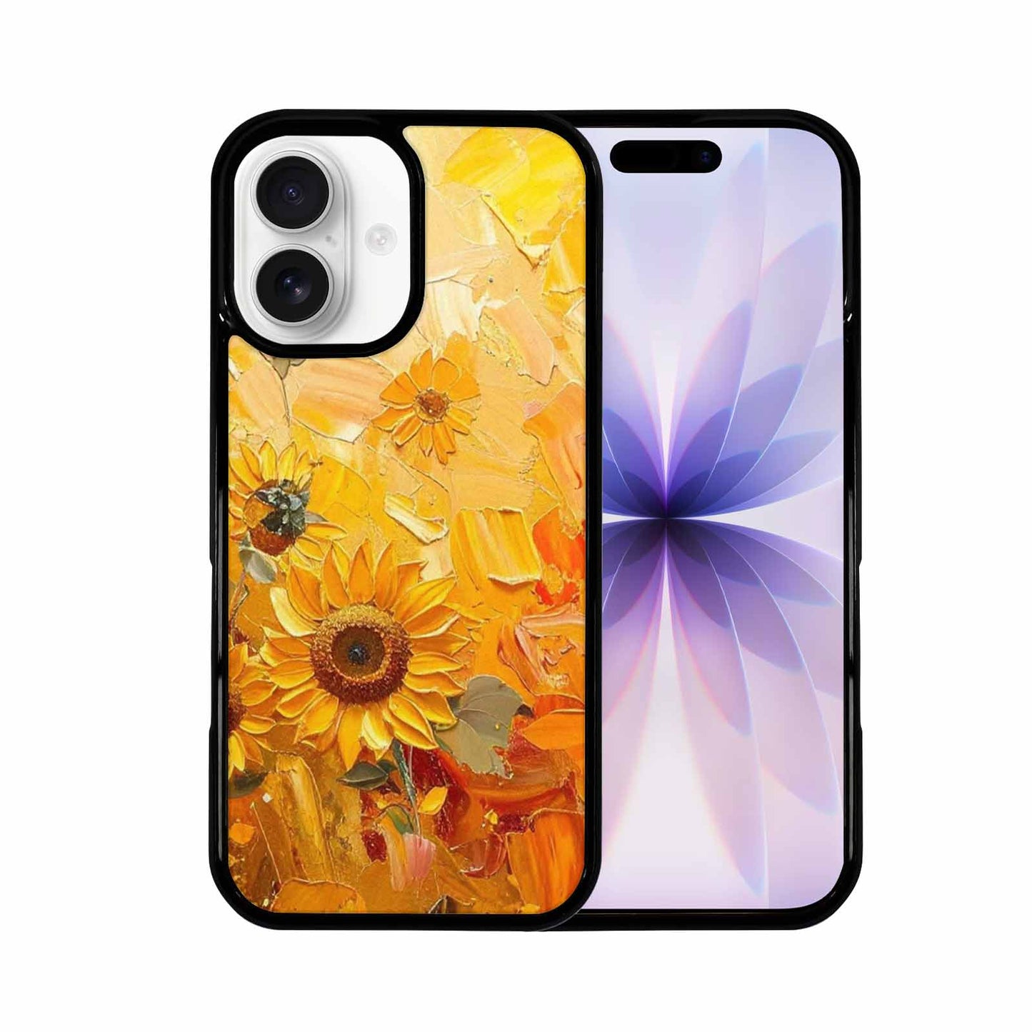 iPhone 17 Case — Impressionist Sunflower Brushstroke Pattern Floral, Custom Phone Case
