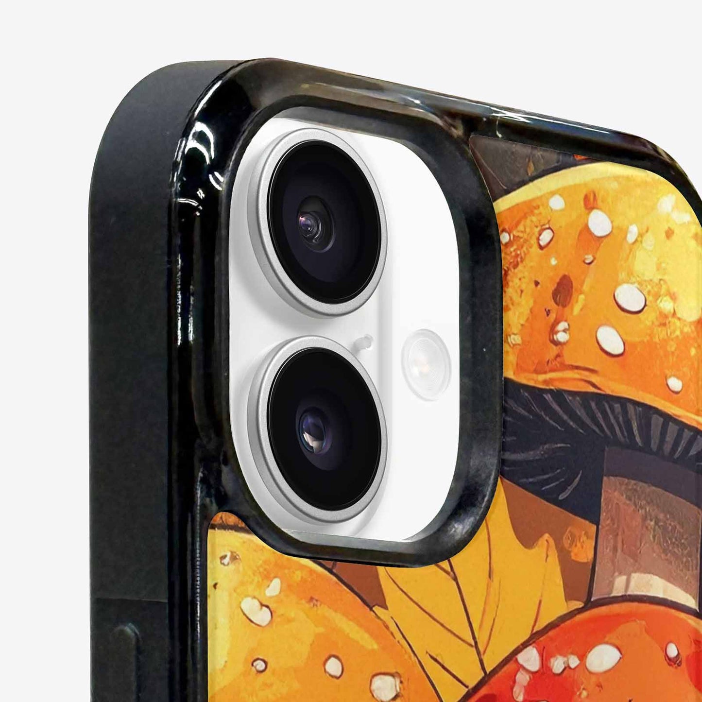 iPhone 16 Case — Bold Autumn Mushroom Bold Autumn Mushroom, Custom Art Phone Cover