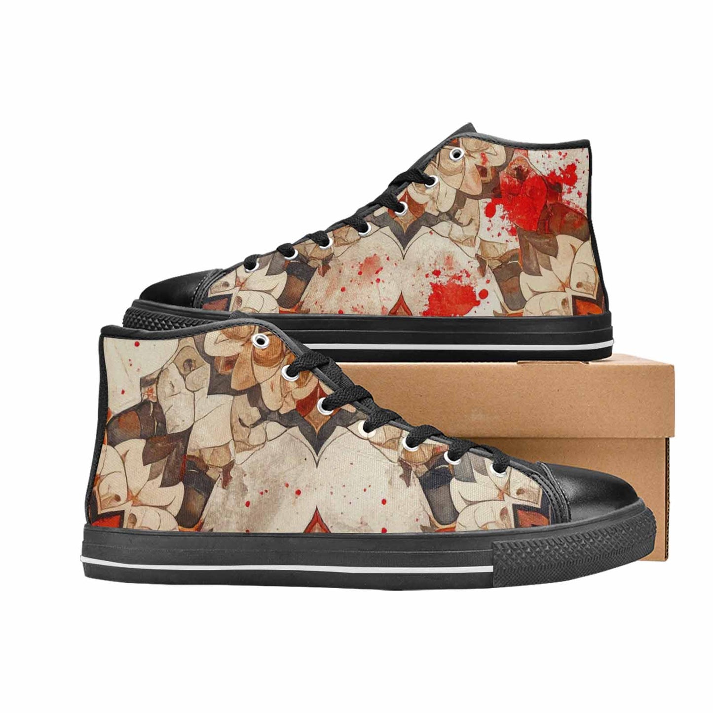 WOMEN'S Mandala High Top Canvas Dark Academia Custom Sneakers